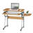 Compact Computer Desk with Side Shelf and Keyboard Panel