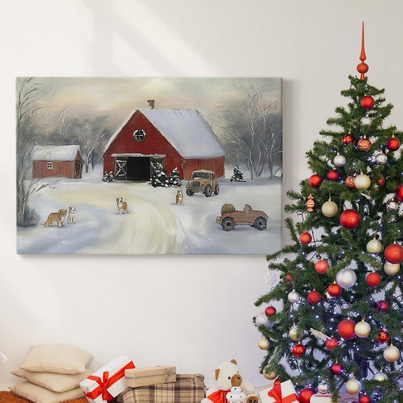 Christmas Holiday Arts - Toile tendue avec châssis XMA171604, H 24 po x l 36 po