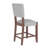 Mid Century Modern Bar Stools Set of 4, 40.4" Counter Stools with Back, Linen Upholstered Barstools with Solid Wood Legs Bar Chairs for Kitchen Island Dining Room, Grey (4-Piece Chairs)