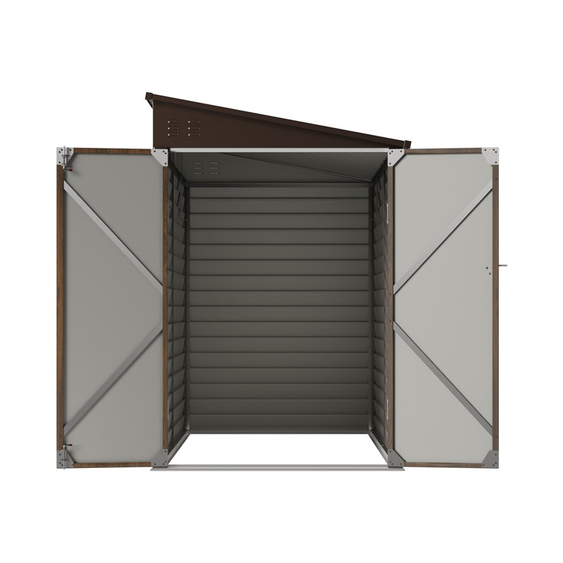 4.6 x 9FT Metal Pent Roof Garden Storage Shed