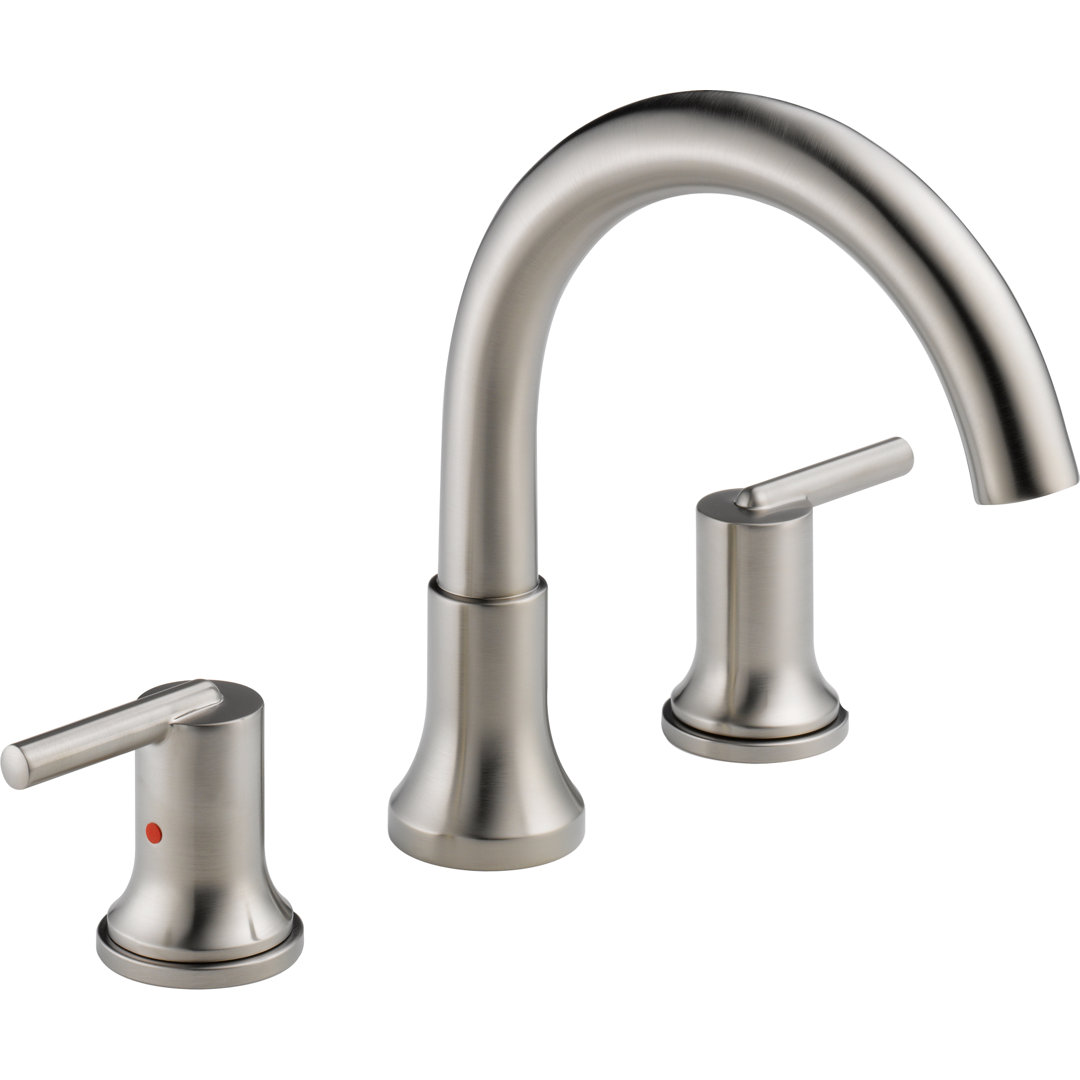 Trinsic Double Handle Deck Mounted Roman Tub Faucet Delta 