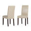 Ensemble de deux chaises Parsons en bois crème et brun-389629074