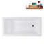 Baignoire autoportante 59 po avec plateau interne 59 po Streamline-101413268