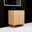 Ensemble de meuble-lavabo avec lavabo, armoire combinée et armoire de rangement brune 30 "Brown