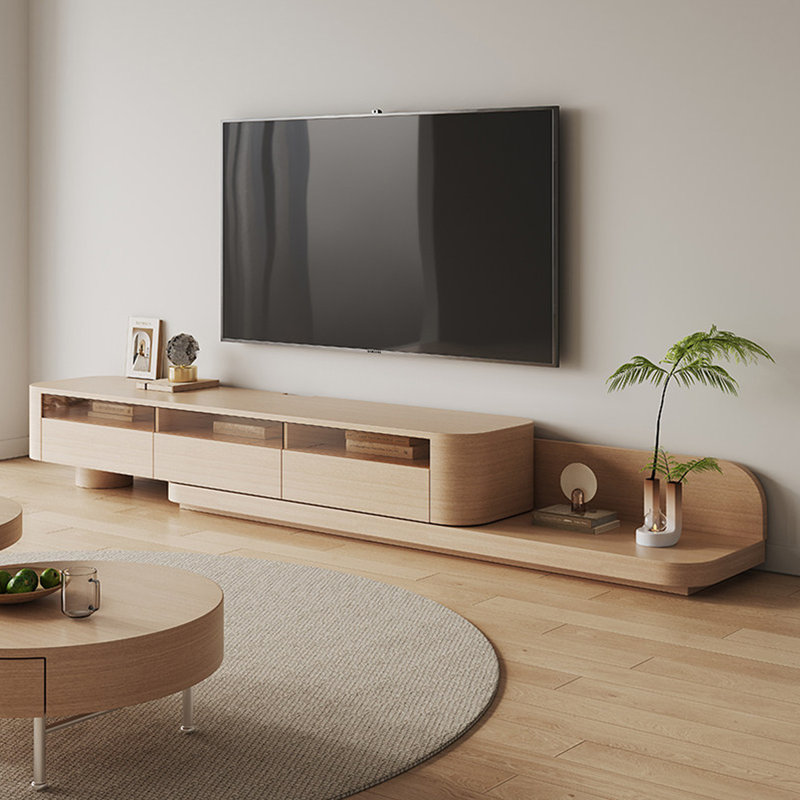 Meuble télé moderne en bois manufacturé beige