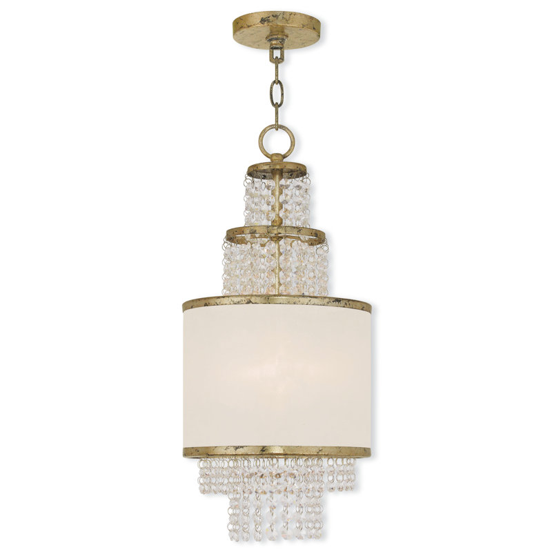 Lustre empire 2 lumières Ruggles, Doré hivernal