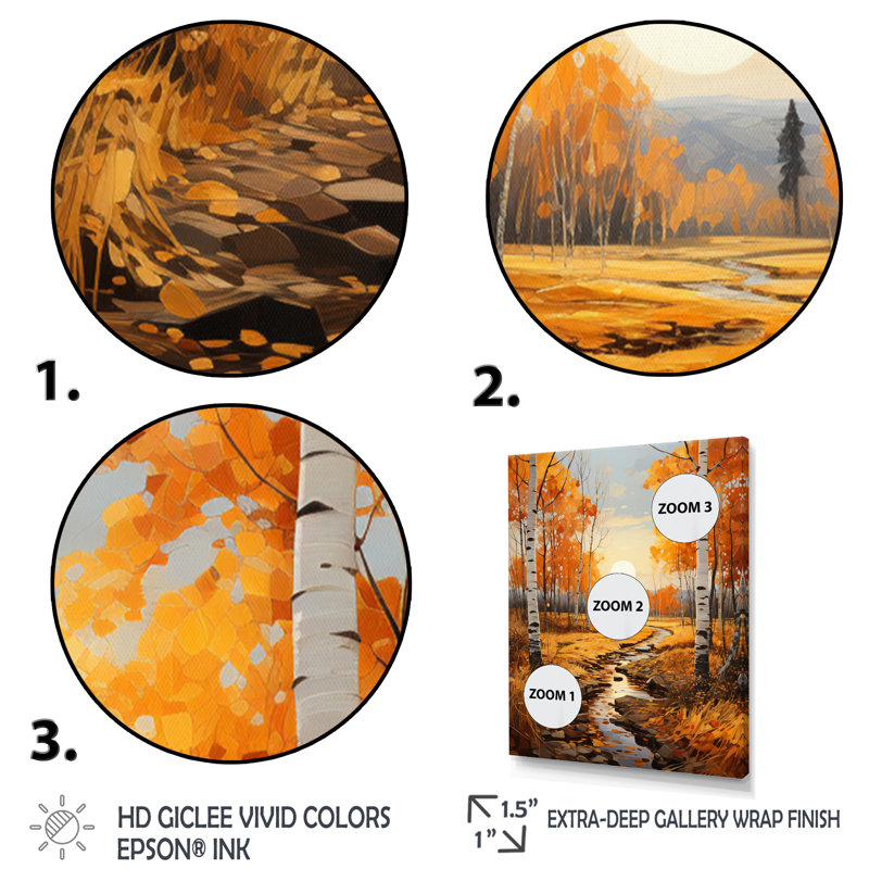 Sonate d'automne VI Arrabury Birch Woods, H 20 po x l 12 po x P 1 po, Cadre photo noir