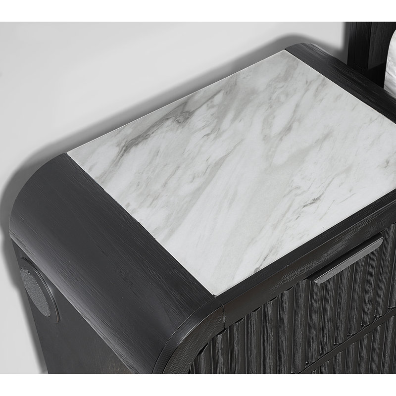 Commode blanche et noire Beverly