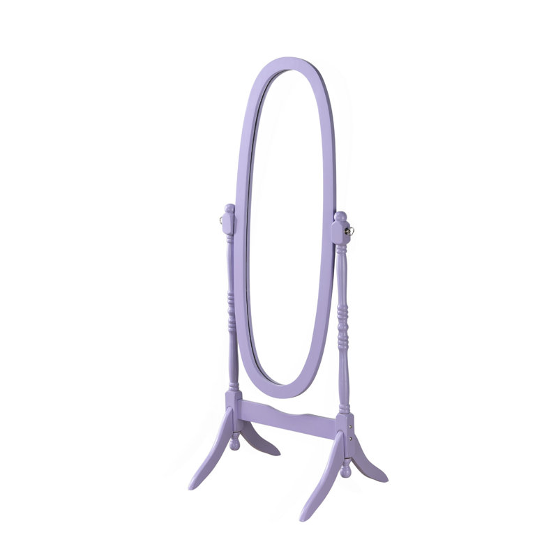 Oval Freestanding Mirror, Purple