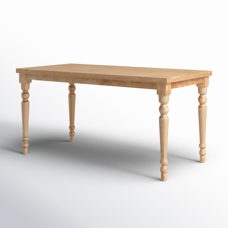 Anistyn 63" Solid Wood Dining Table, Natural