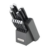 Farberware Edgekeeper 14-Piece Triple Rivet Knife Block Set with Built-In Sharpener