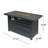 Rectangular Iron Fire Pit - 30,000BTU - Built-in Lid