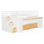 Lit mezzanine simple TG avec bureau coulissant et lit gigogne simple, lit superposé multifonctionnel avec 2 tiroirs de rangement et marches de rangement, jeu de lit et station de travail peu encombrants-133037852