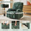 Fauteuil inclinable berçant pivotant à 360 °, siège inclinable simple manuel avec porte-gobelets-1265031847