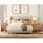Laverda 2-Piece Modern Minimalist Nightstands Set - Reed Pattern Design, Built-In Usb Ports For Bedroom Furniture-121425997