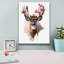 Art mural sur toile Epic Graffiti «Deer Red-seined and Flowers» par Kajenna, 12 po x 16 po-117052325