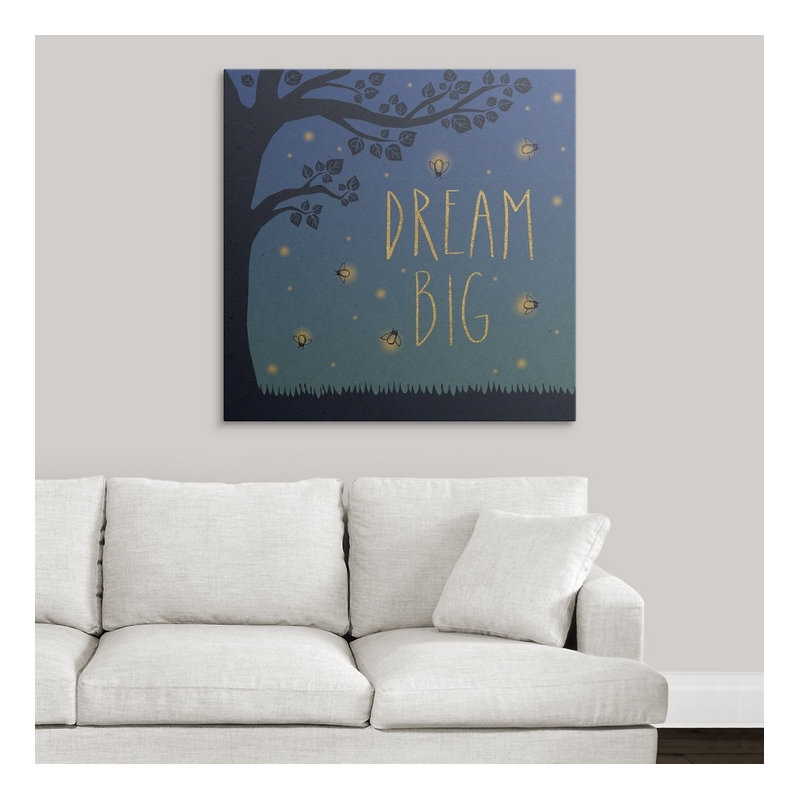 « i » par laura marshall, impression Twilight Fireflies, H 35 po x l 35 po x P 1,5 po, Toile