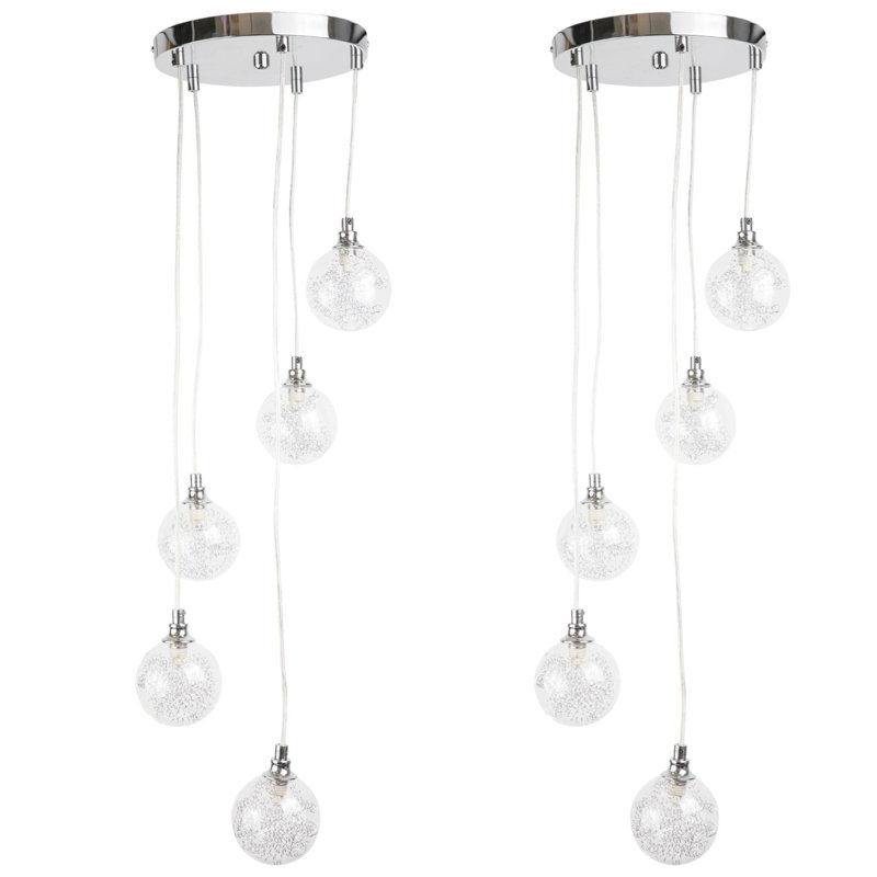 Komon 5 - Light Sliver Cluster Pendant