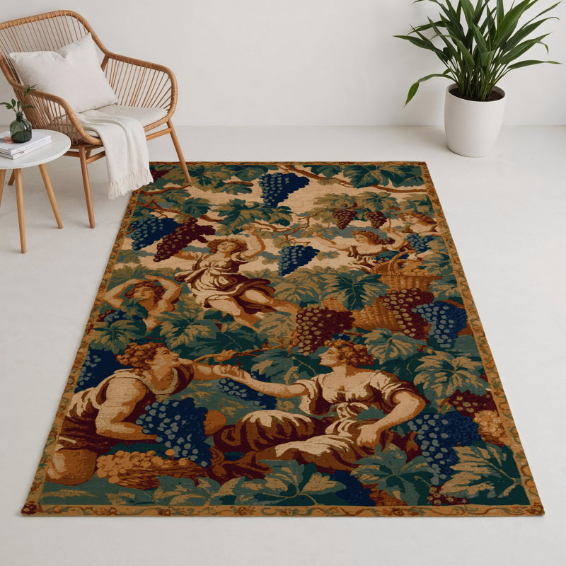 Tapis d'intérieur et d'extérieur brun français, Rectangulaire 3 pi x 5 pi