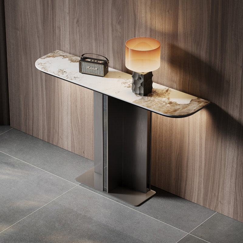 Console en métal de style italien., H 33,4 po x l 55 po x P 13,7 po