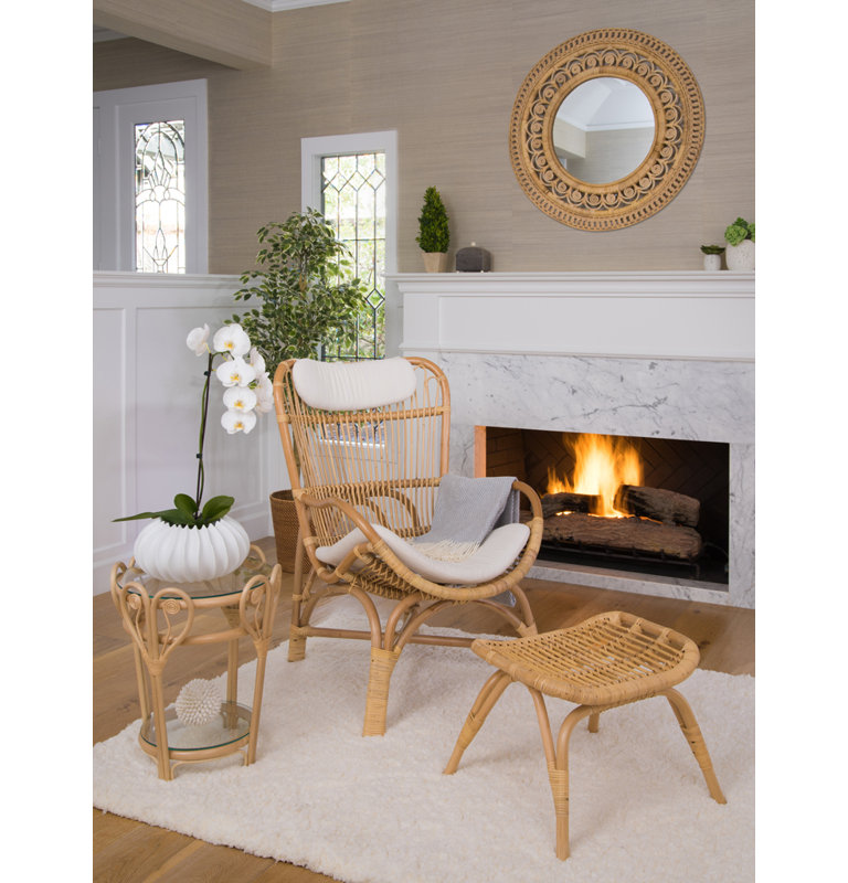 Aindriu Upholstered Armchair, Natural