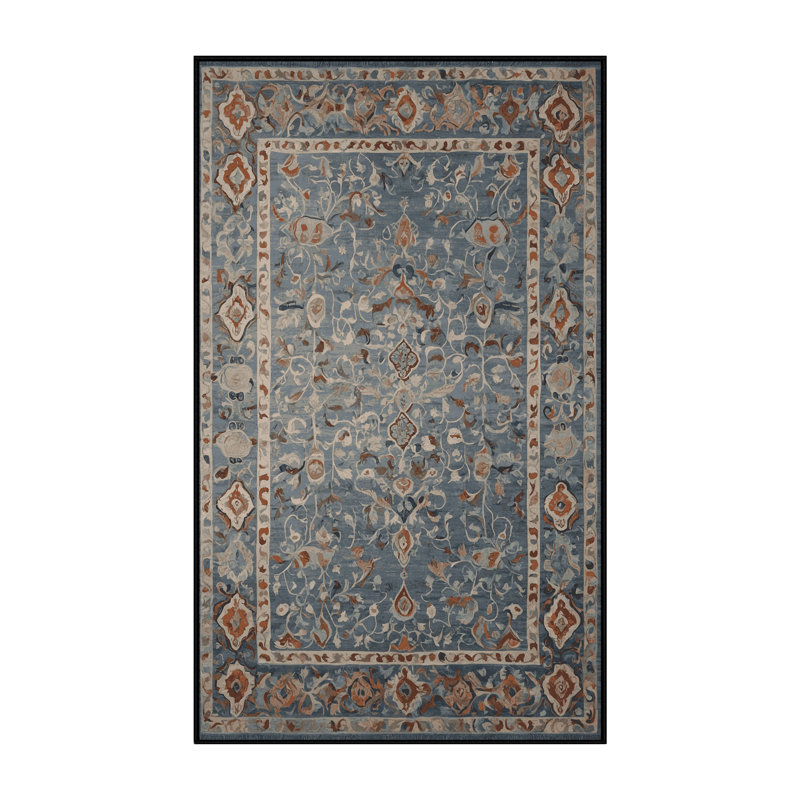 Machine Washable Black Area Rug, Rectangle 5' x 8'