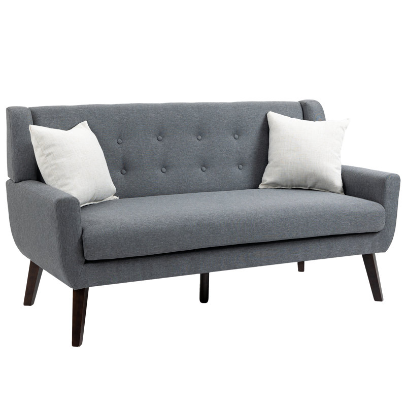 Jaqueze 159.9Cm Square Arms Sofa, Grey