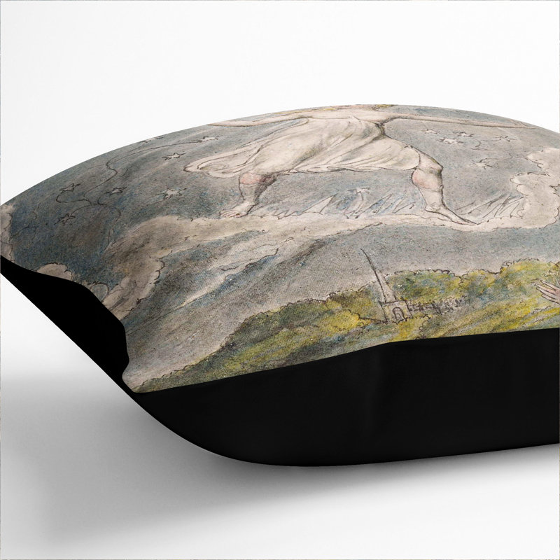 The Wandering Moon Scatter Cushion with Filling, Black, 55cm H x 55cm W x 20cm D