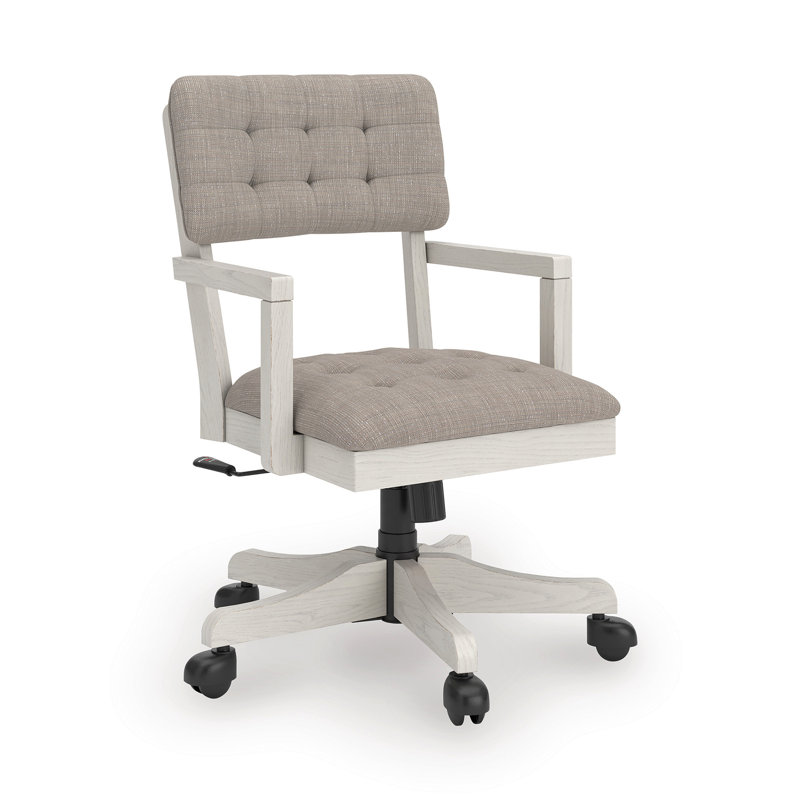 Chaise de bureau blanche antique