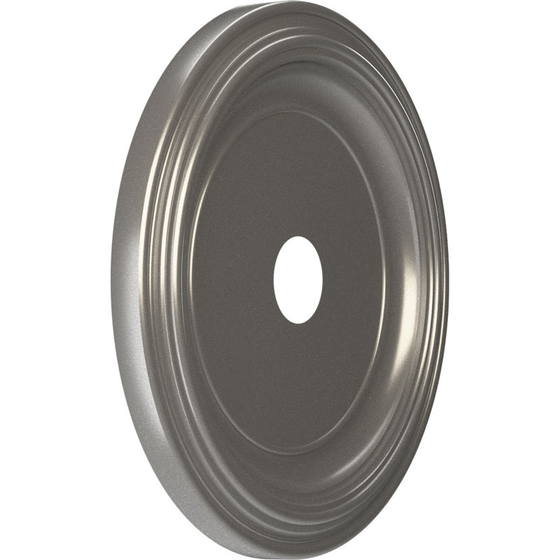 Traditional Traditional Thermoformed PVC Ceiling Medallion, Aged Dark Steel, 22" H x 22" W x 1.5" D