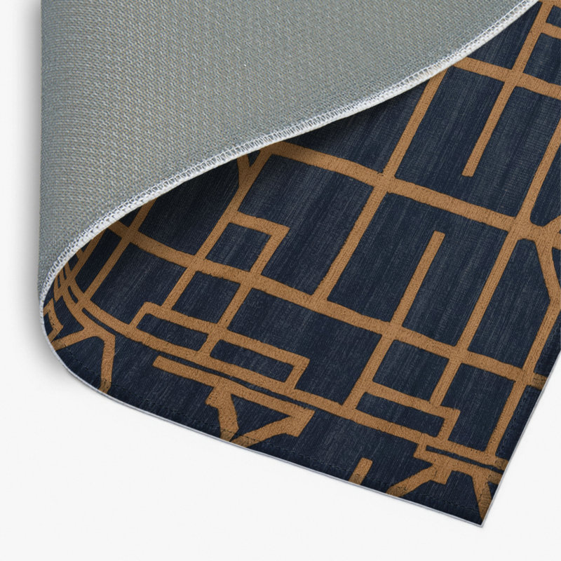 Tapis gris intérieur et extérieur Trellis, Rectangulaire 2 pi x 3 pi