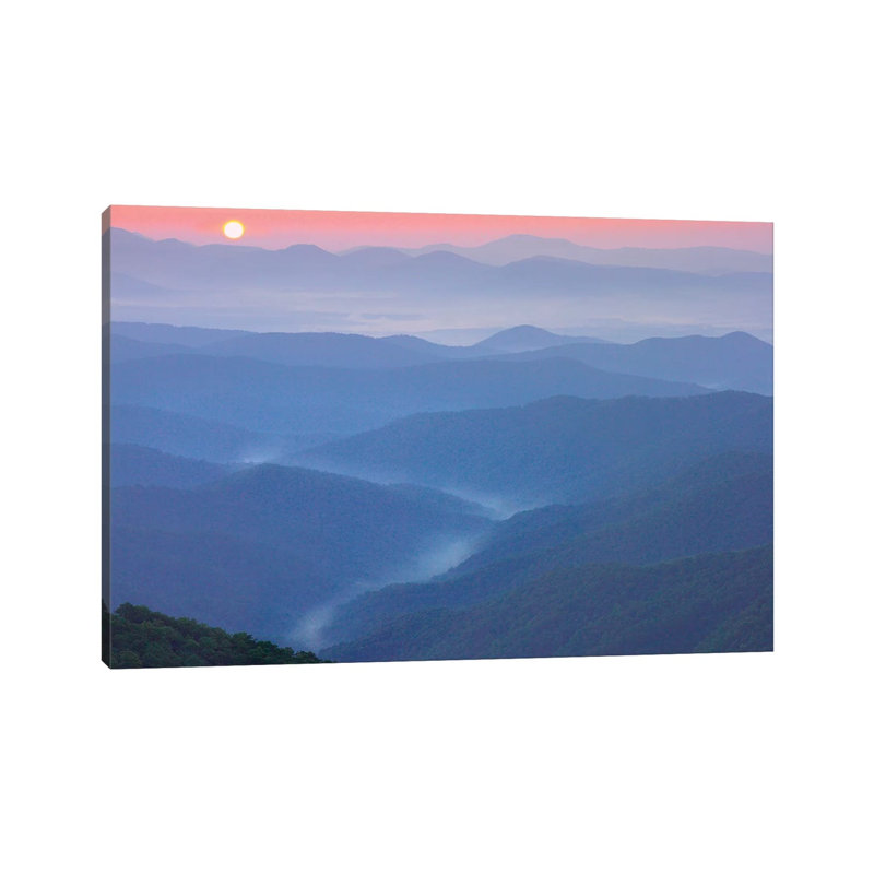 Sunset Over The Pisgah National Forest Form The Blue Ridge Parkway, North Carolina II by Tim Fitzharris - Wrapped Canvas Print