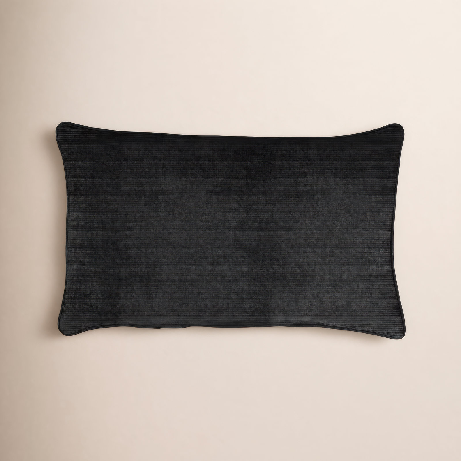 Annata 26" x 16" Sunbrella® Throw Pillow, Black