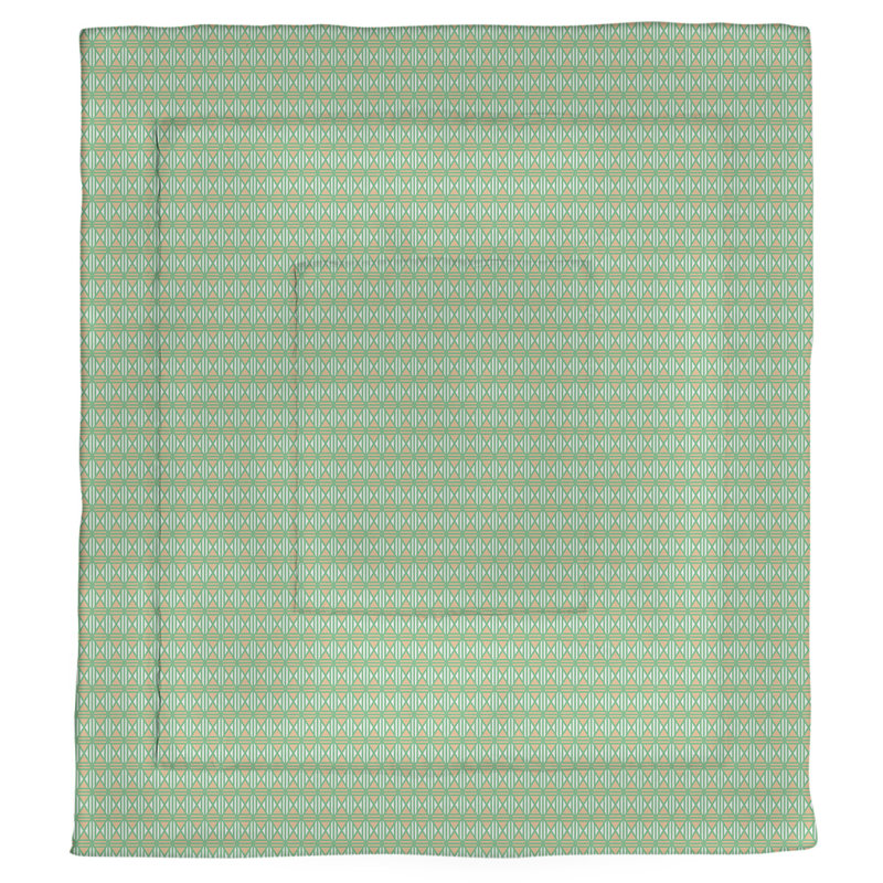 Édredon réversible simple Katelyn Elizabeth, Édredon très grand, Vert / Orange