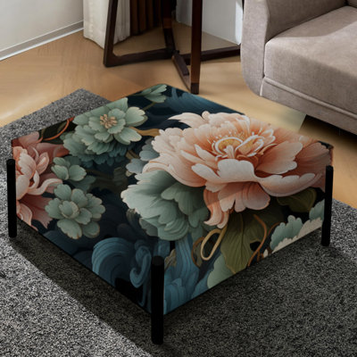 Dragon symbolisme - grand repose-pieds carré japonais