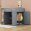  Lit mezzanine avec bureau, armoires, 4 tiroirs et 4 tablettes Onnofried-1945683943-1945683945