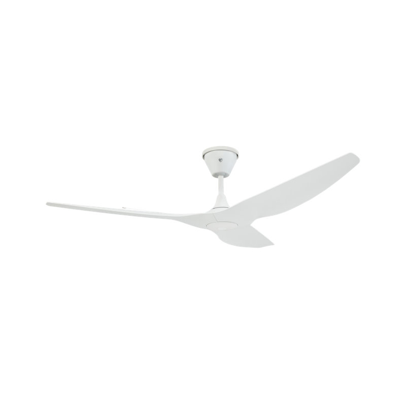 Haiku Coastal Smart LED Outdoor Downrod Ceiling Fan, White with White Blades, 60"