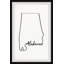 Alabama Map Outline - Cadre photo, impression d'art textuel sur papier-2051153207