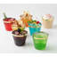 110 Pack - 9oz. Clear Plastic Disposable Cups, Gold Foil Trim - 1 Line