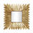 Metal Radial Leaf Brown Wall Mirror
