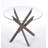 Round Dining Table With Cross Metal Leg-1396574354