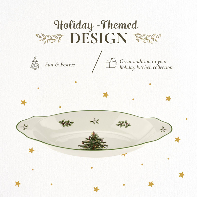 Spode Christmas Tree 2019 Handled Serving Platter