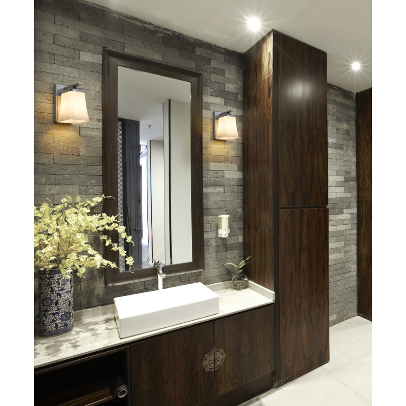 Rohrersville Steel Flush Mounted Sconce, Brushed Nickel