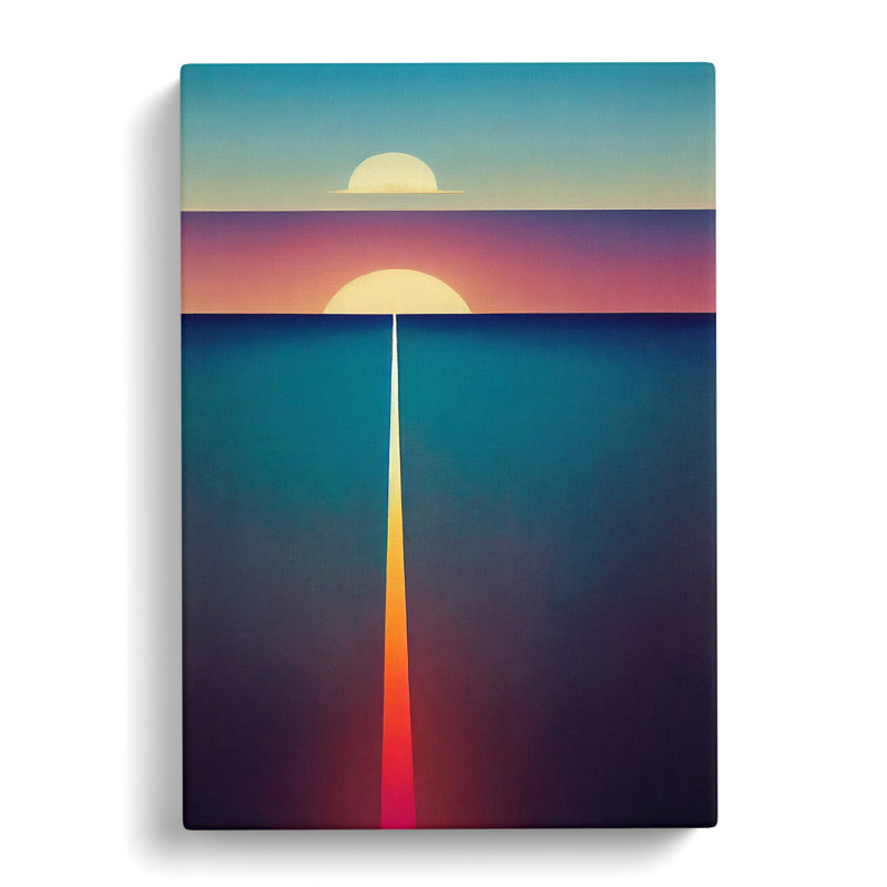 Plotinus Sunset Divisionism - Wrapped Canvas, 50cm H x 35cm W