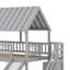 Lit superposé simple au-dessus d'un lit simple avec lit gigogne et glissade-102977024