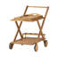 Chariot-bar en bois mobile - 35,70 po de profondeur, naturel, extra espace couleur naturelle, 24,07 de large, rangement
