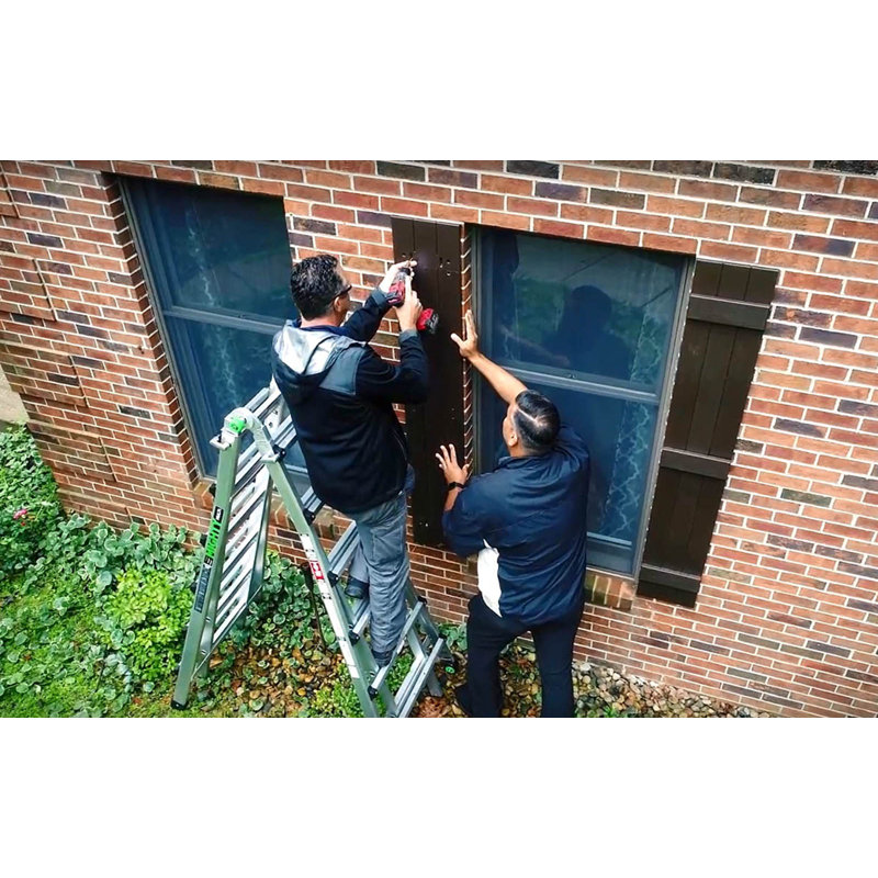 Deux lattes, trois volets ouverts en vinyle, 53 po, Blanc