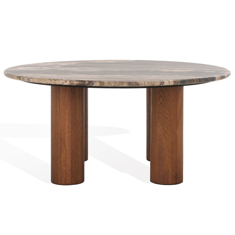Finch Tylee Single Coffee Table, Walnut Marble