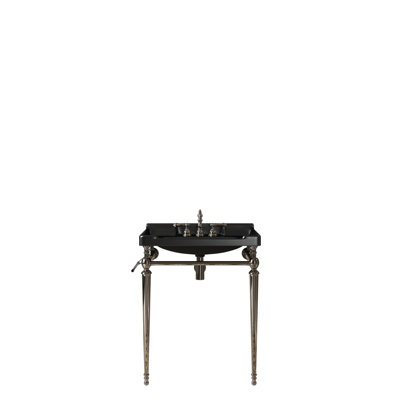 28" Bathroom Console Sink with Wall-Mounted Ceramic Vanity Basin