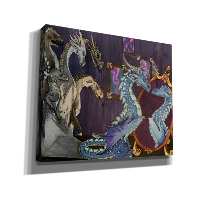 'Dragon in the Mirror' by Avery Multer, Canvas Wall Art